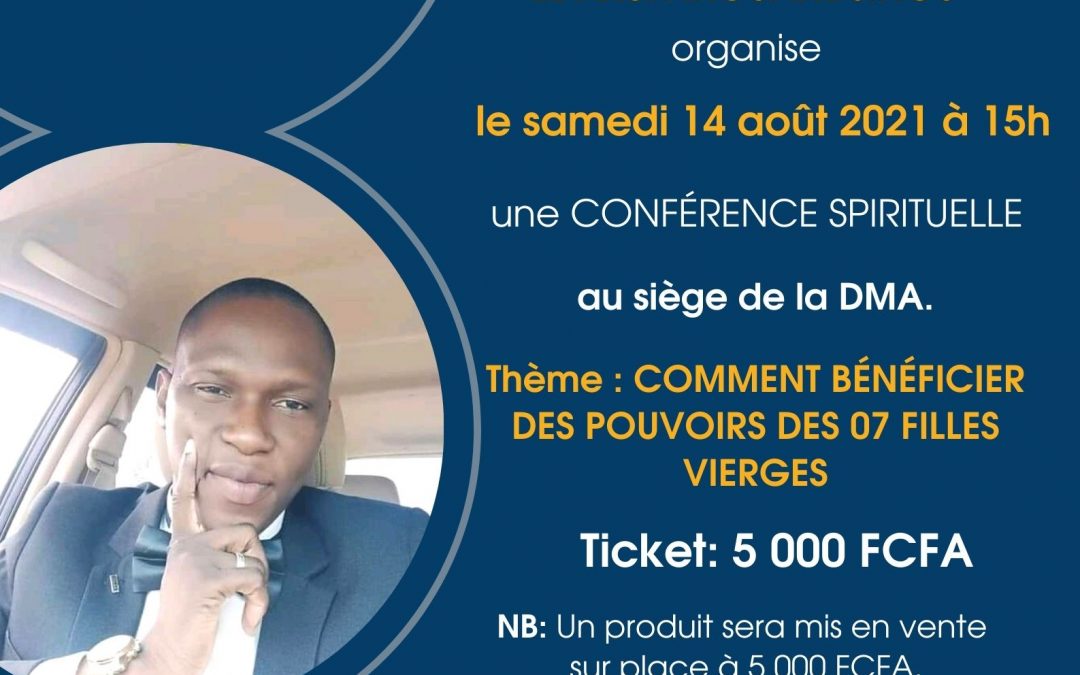 Conférence spirituelle du 14 août 2021 à la DMA